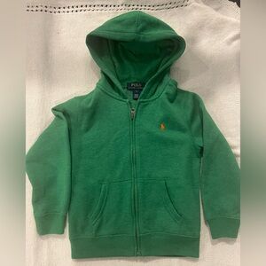 Polo by Ralph Lauren Green Zip-Up Hoodie Kids Size 6